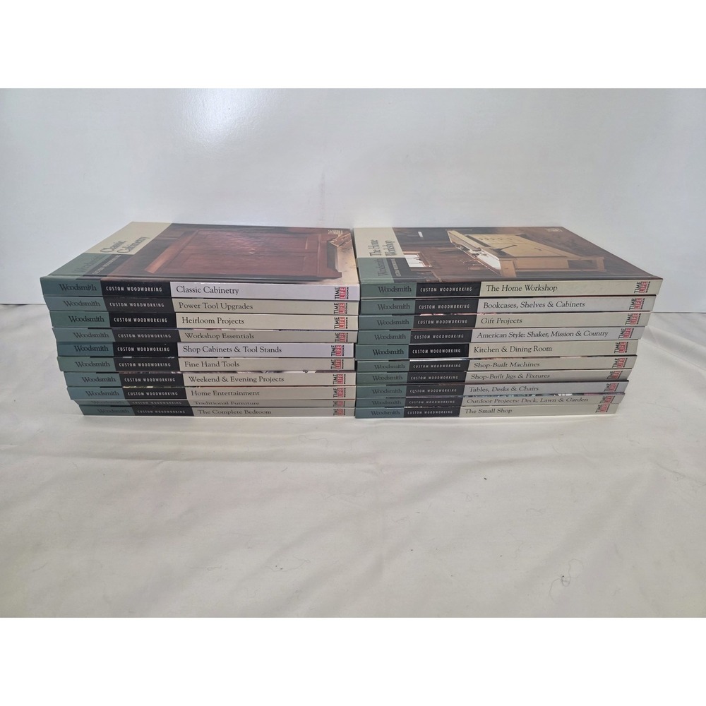 Woodsmith Time Life Custom Woodworking Complete 20 Book Set Hardcover Illustrate
